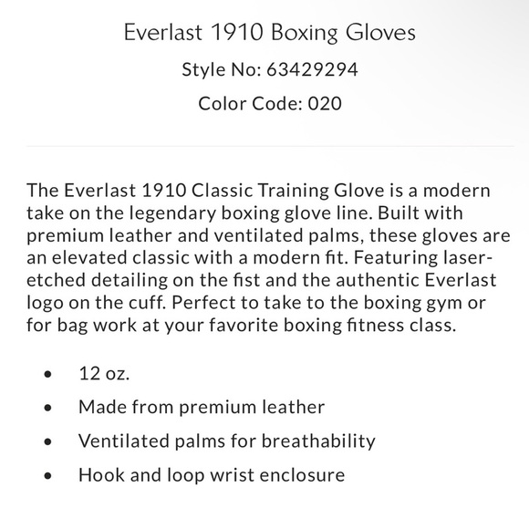 Everlast 1910 Boxing Gloves NIP - Picture 4 of 17